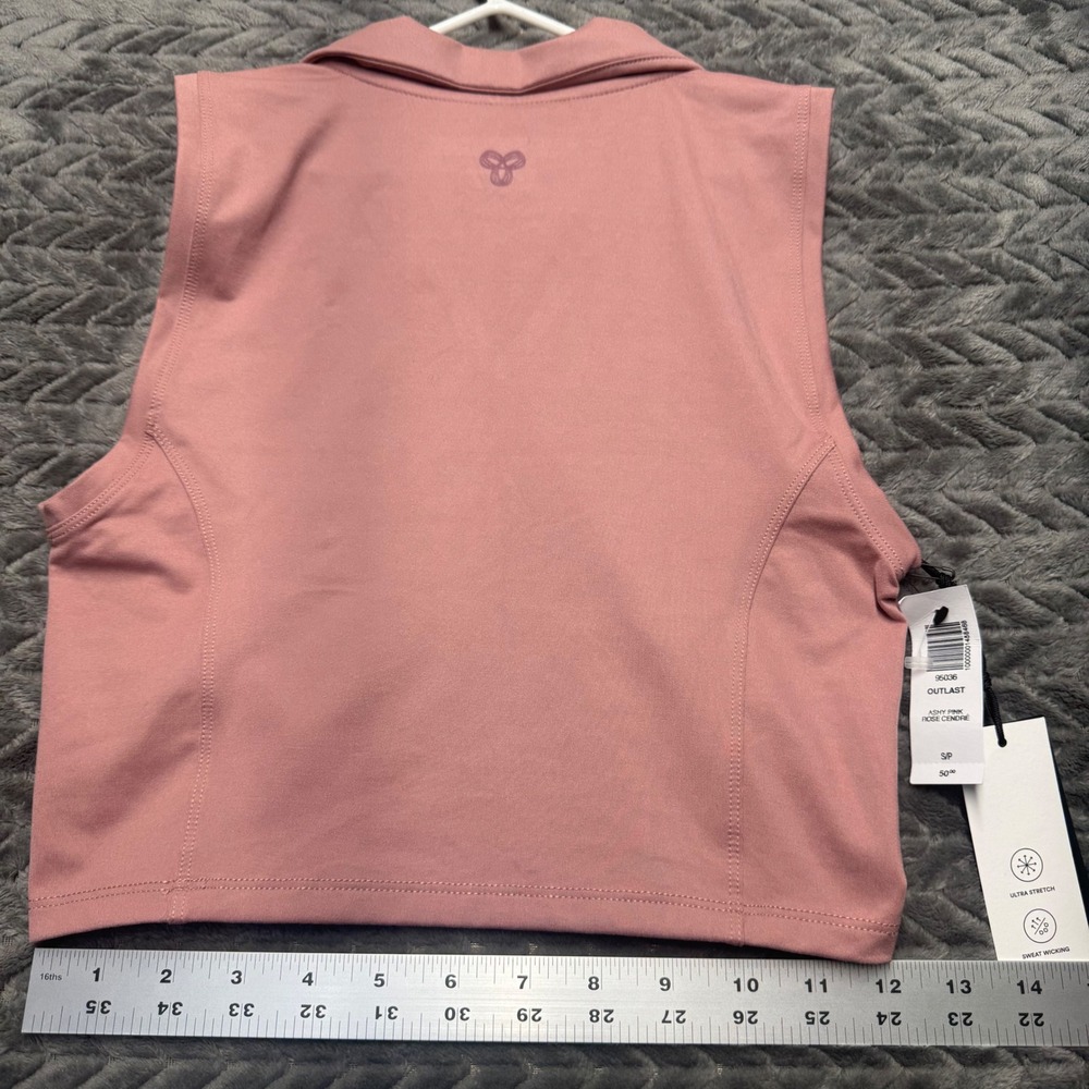 Tna TnAction Outlast Sleeveless Polo S Ashy Pink‎ New Cropped Active Top (1659) - Picture 10 of 12